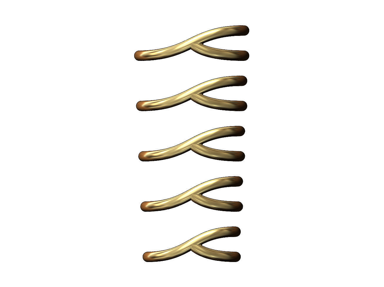 Curved wire band US sizes 5to9 3D print model_1