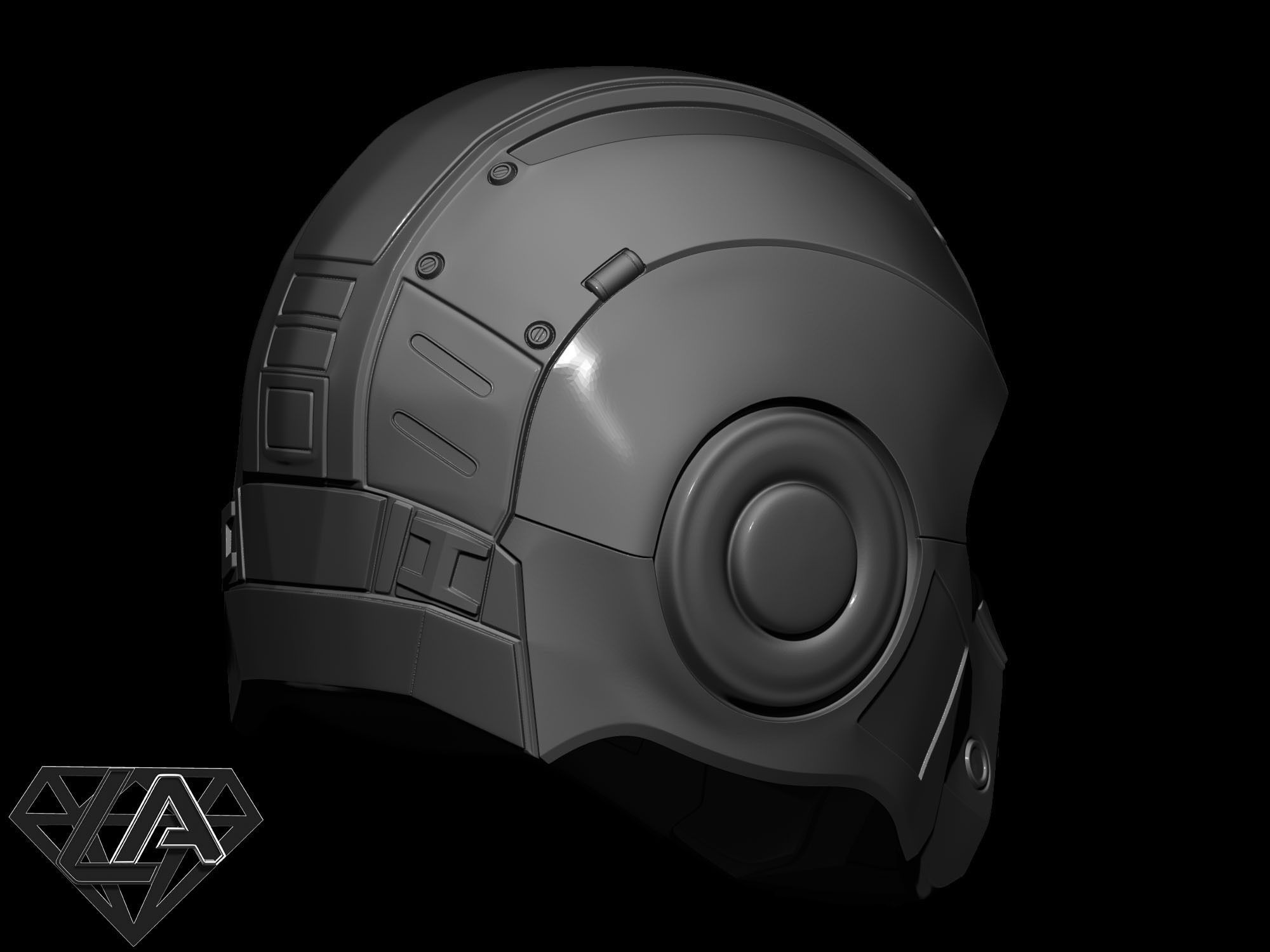 Gears of war helmet 3D print model_4