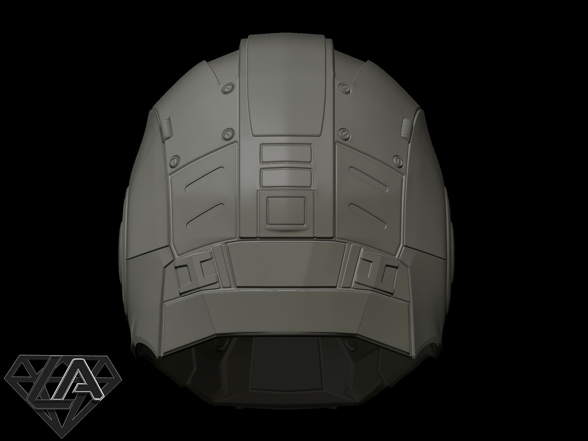 Gears of war helmet 3D print model_7