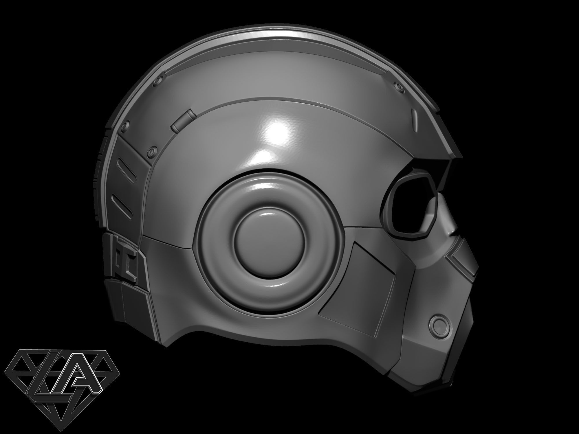 Gears of war helmet 3D print model_10