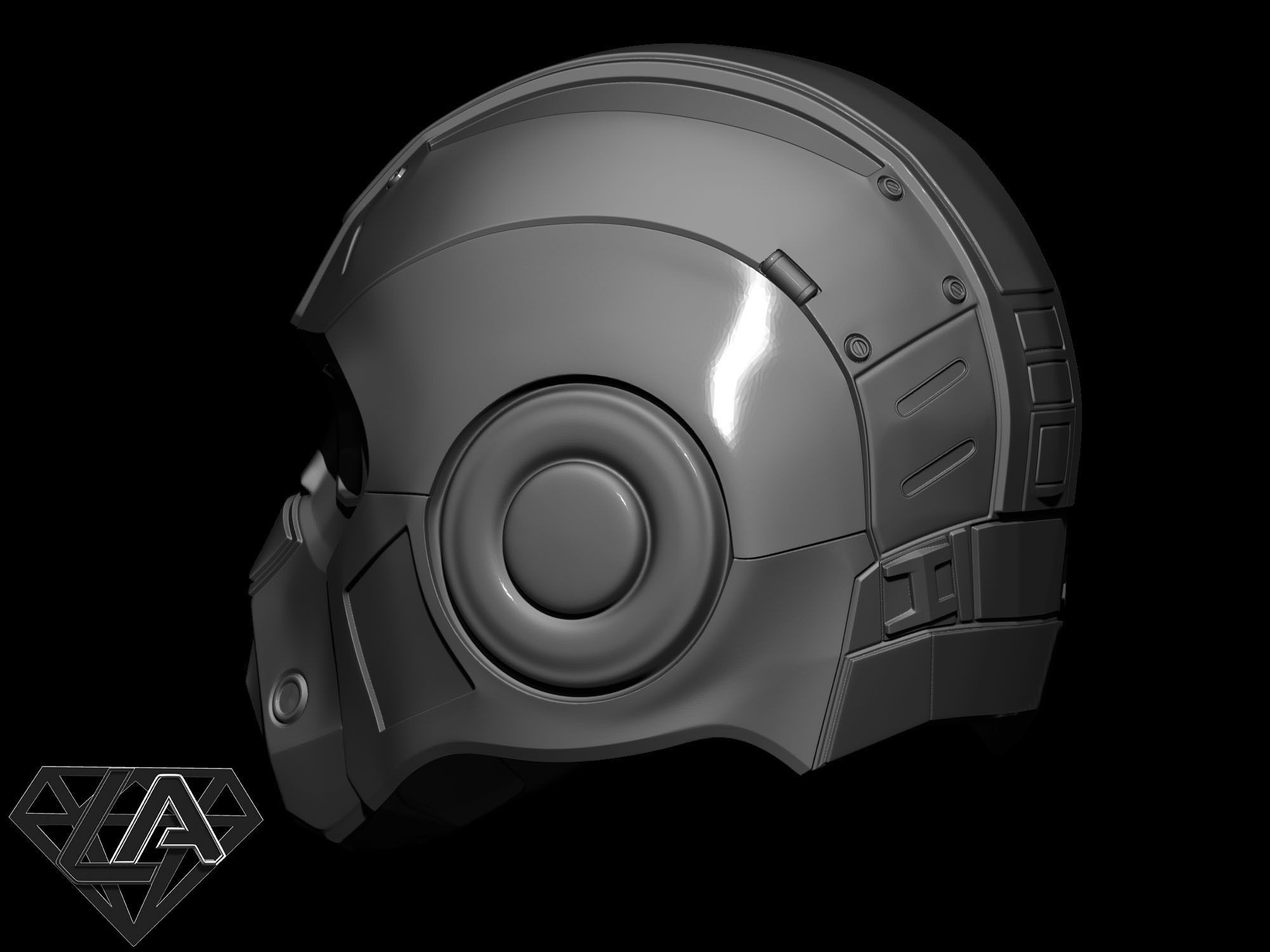 Gears of war helmet 3D print model_13