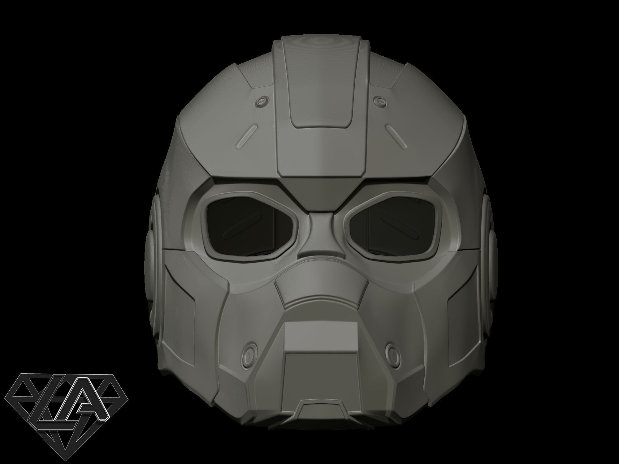 Gears of war helmet 3D print model_1