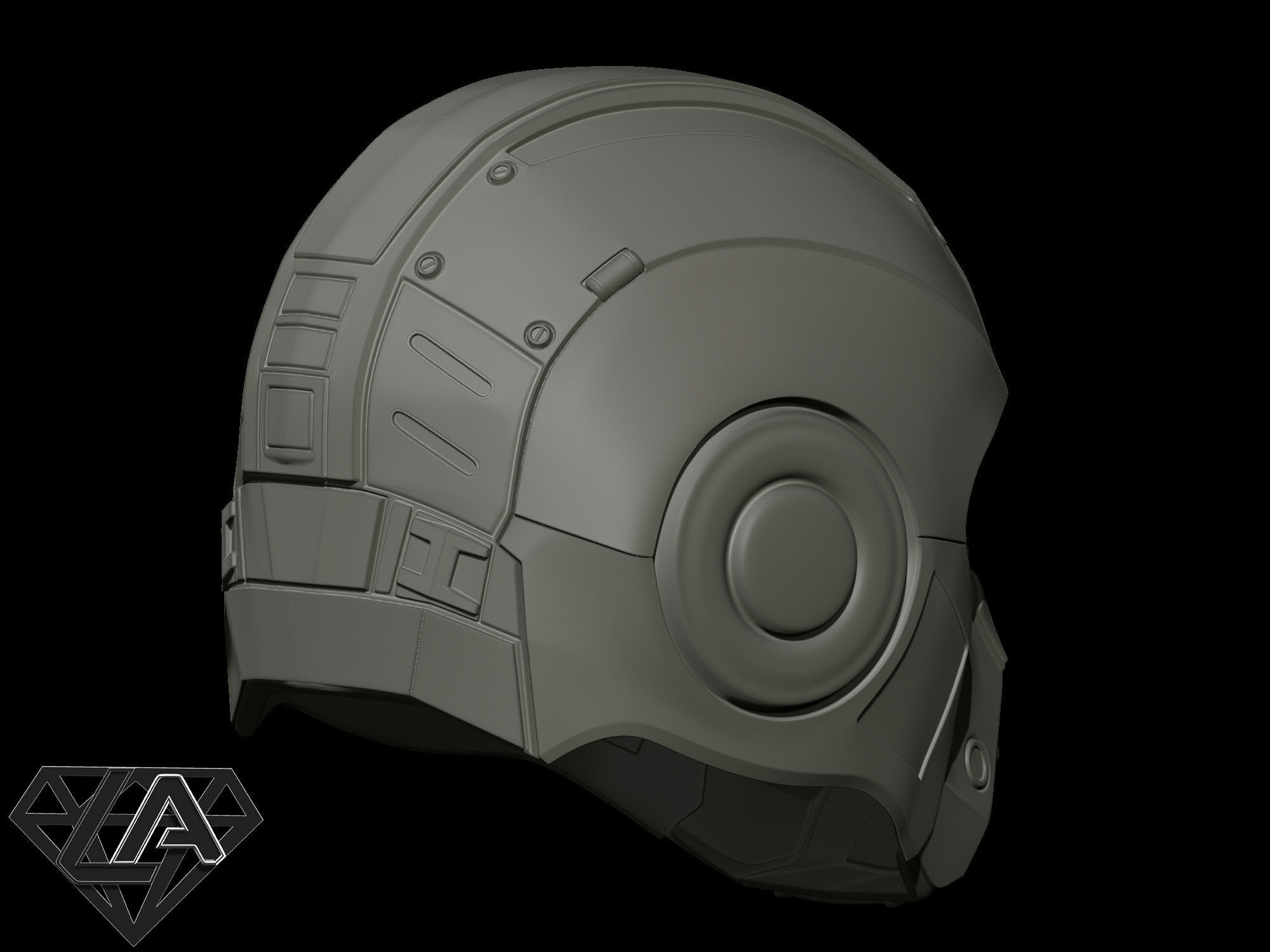 Gears of war helmet 3D print model_5