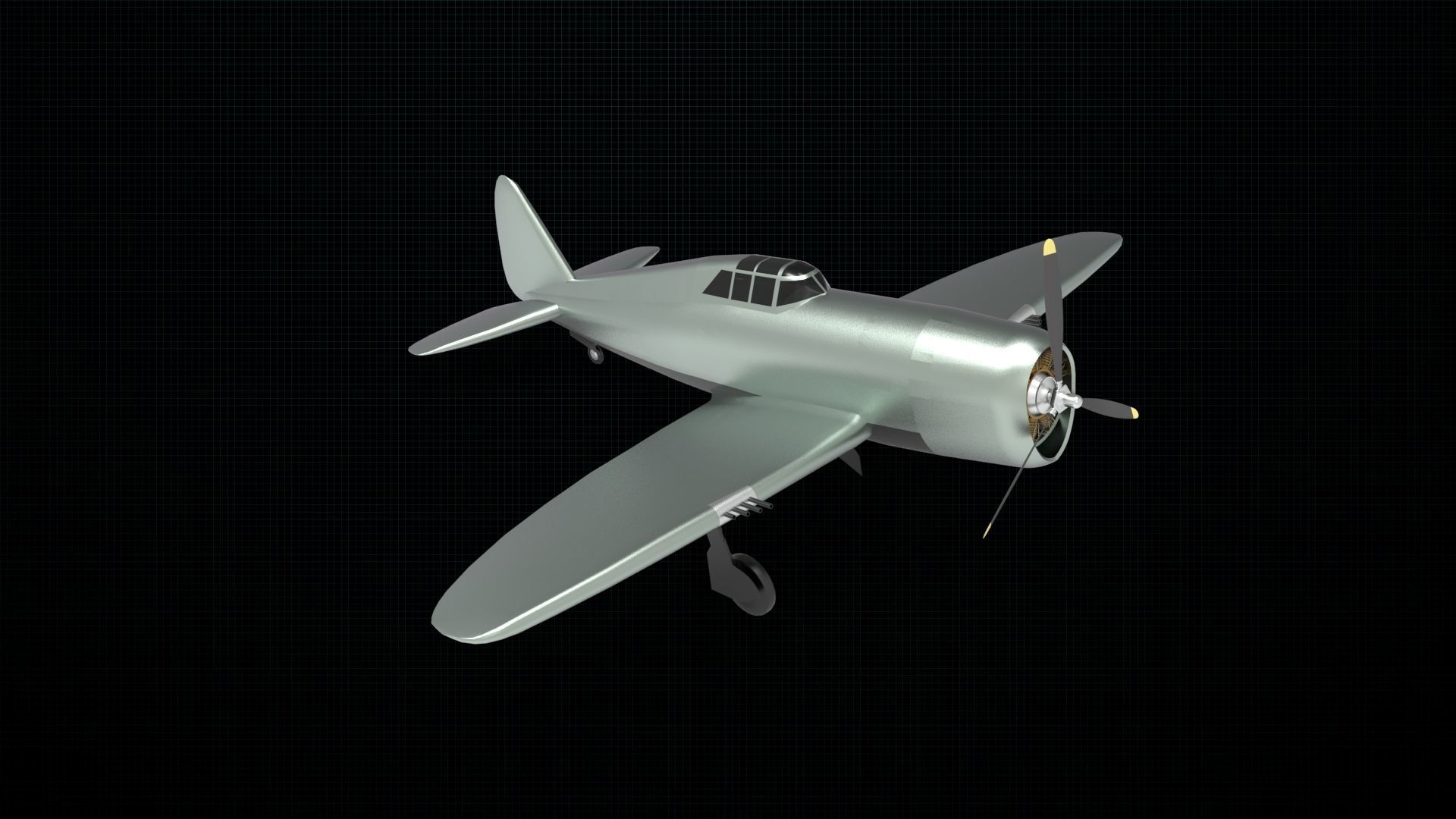 P-47 Thunderbolt 3D model_6
