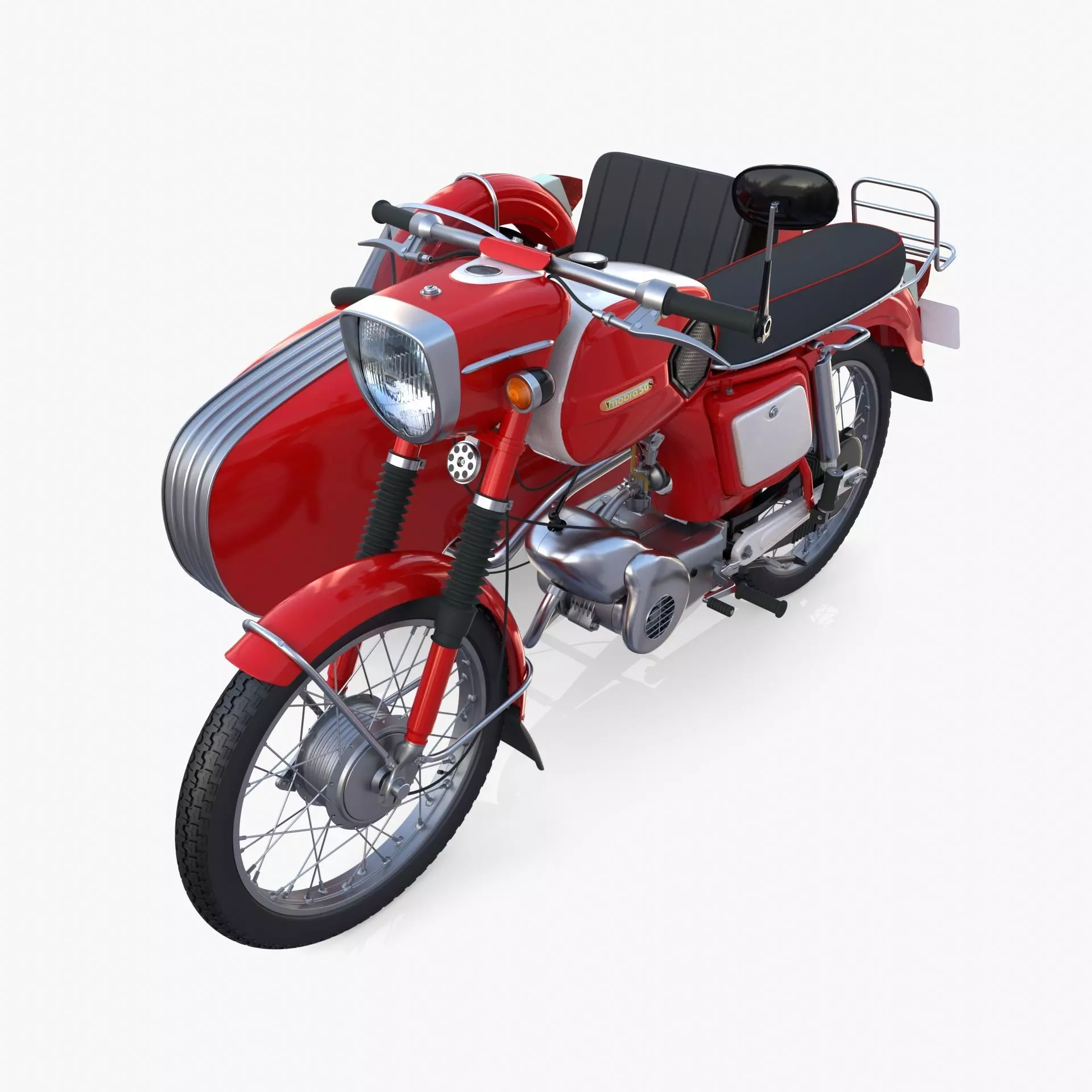 Mobra 50 w sidecar Red 3D model_0