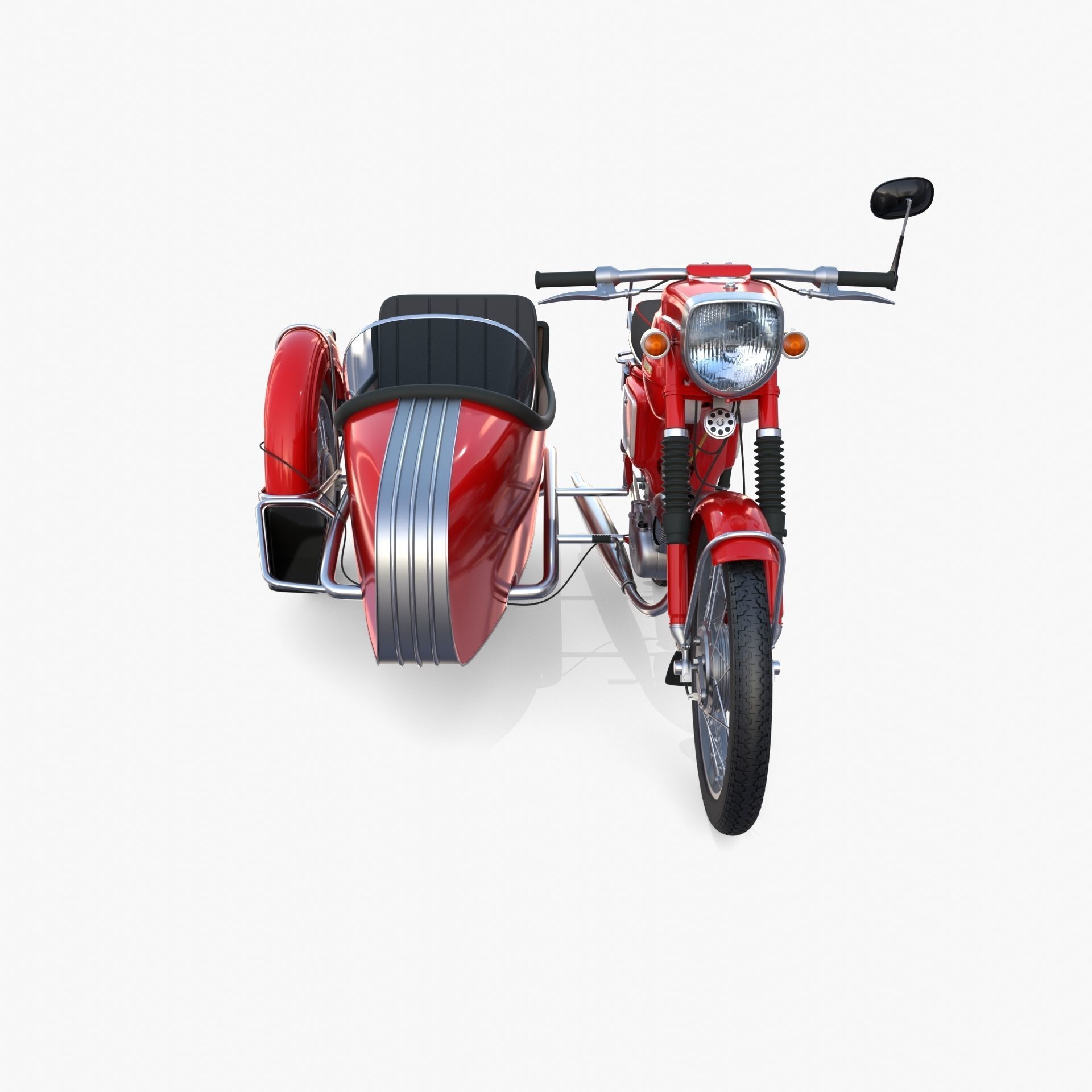 Mobra 50 w sidecar Red 3D model_7