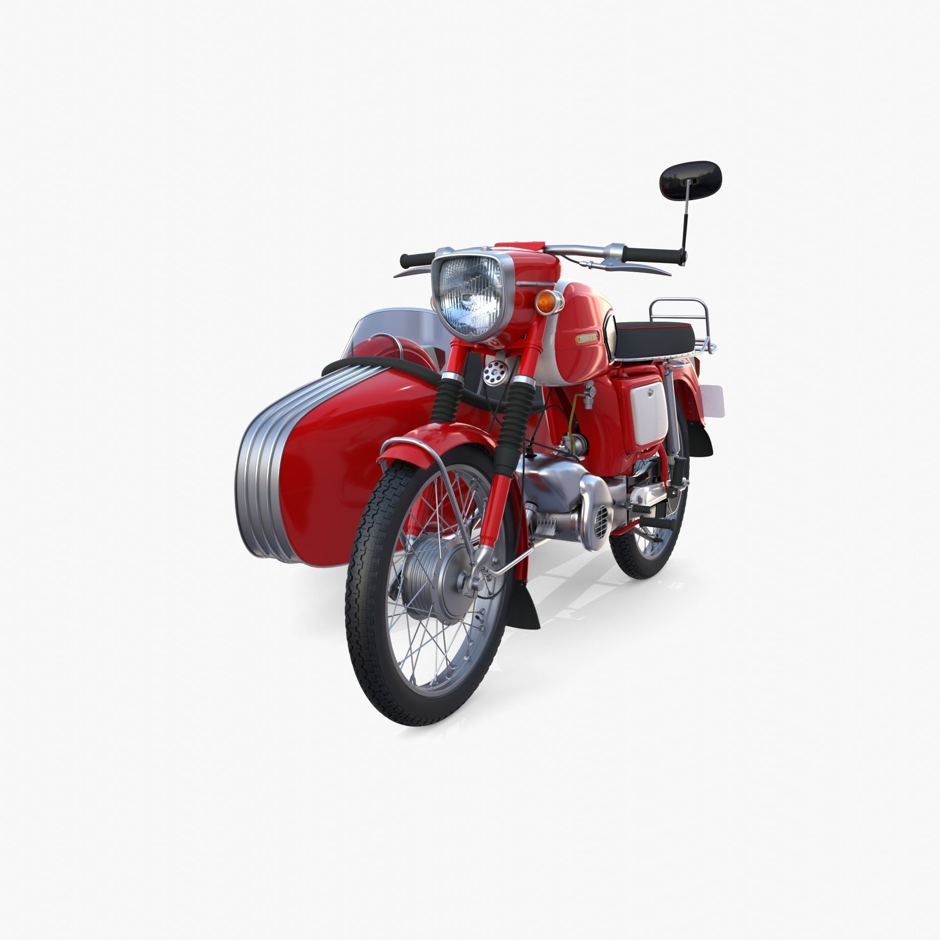 Mobra 50 w sidecar Red 3D model_2