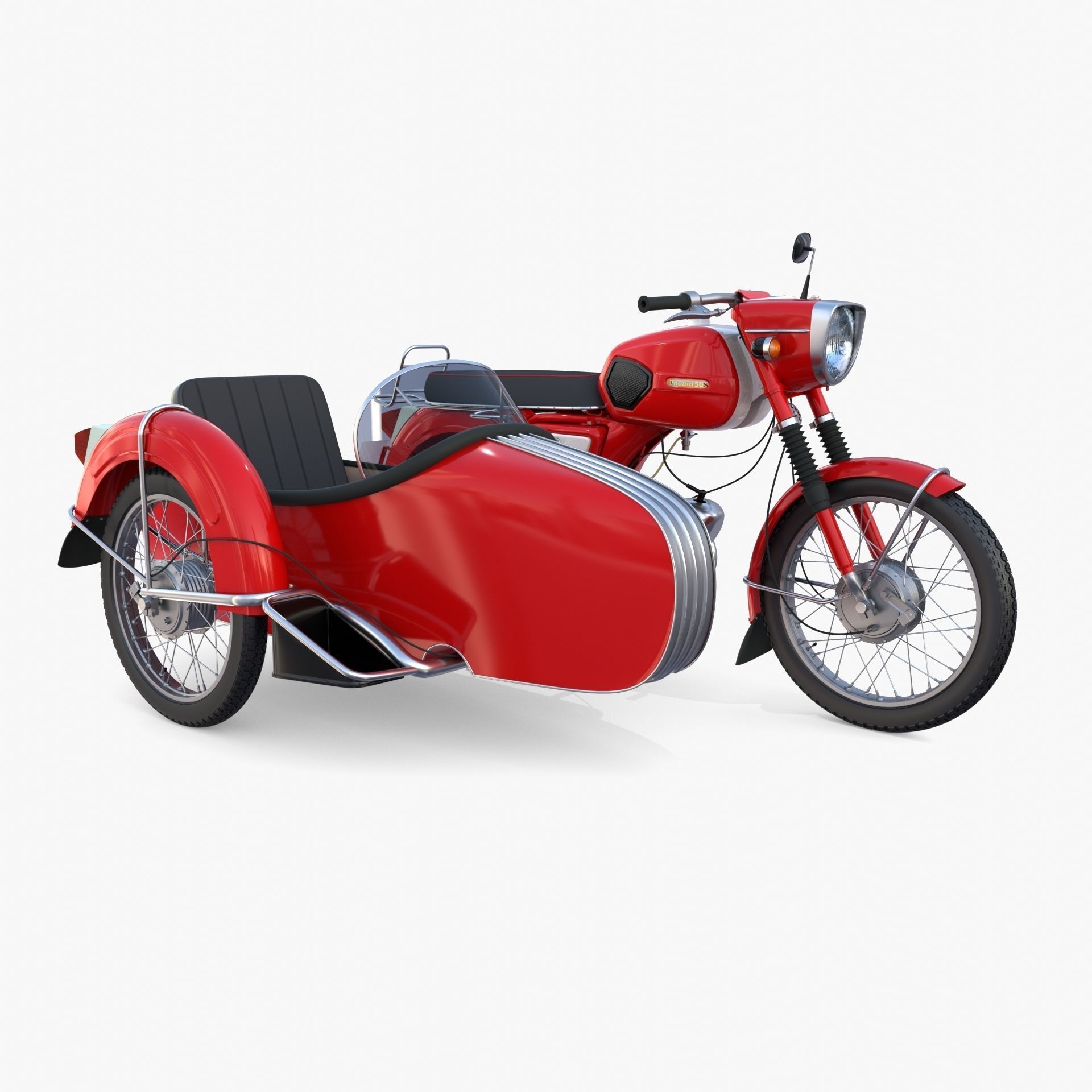 Mobra 50 w sidecar Red 3D model_6