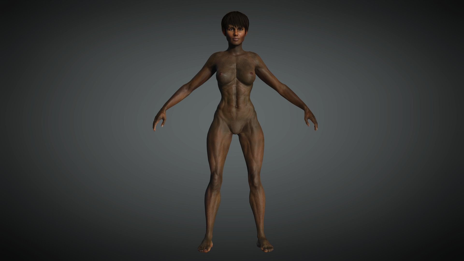 AAA Apocalypse Female Character 02 Low-poly 3D model_6