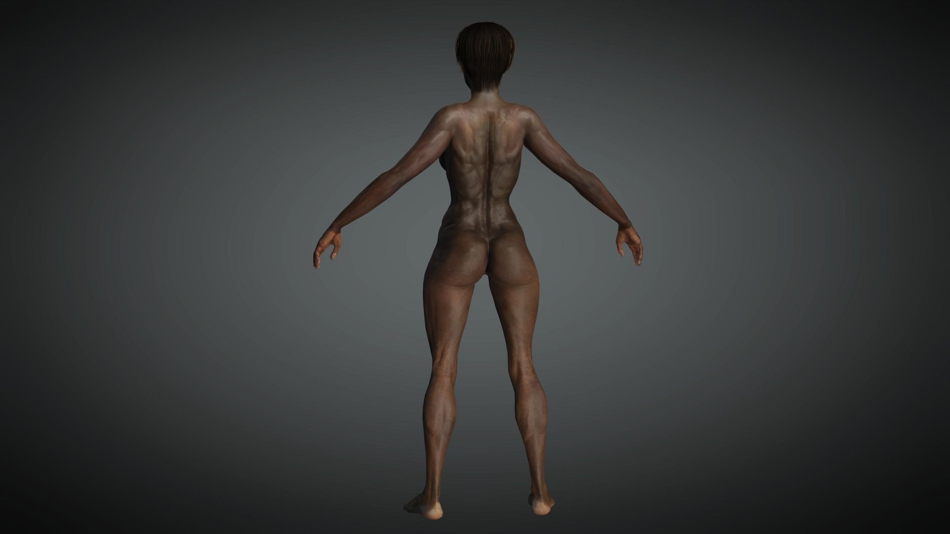 AAA Apocalypse Female Character 02 Low-poly 3D model_11