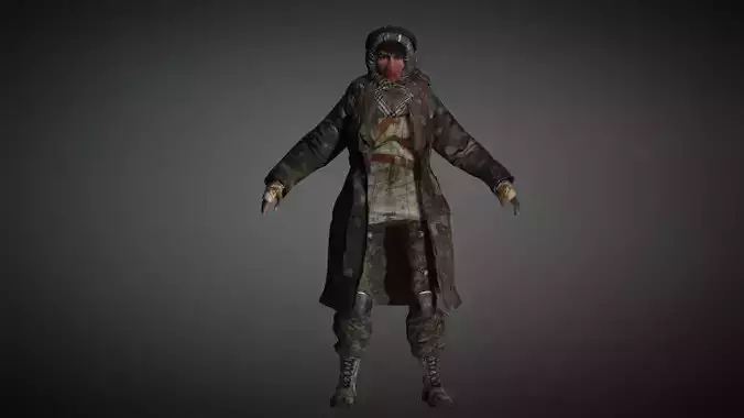 AAA Apocalypse Female Character 02 Low-poly 3D model AAA Apocalypse Female Character 02 Low-poly 3D model