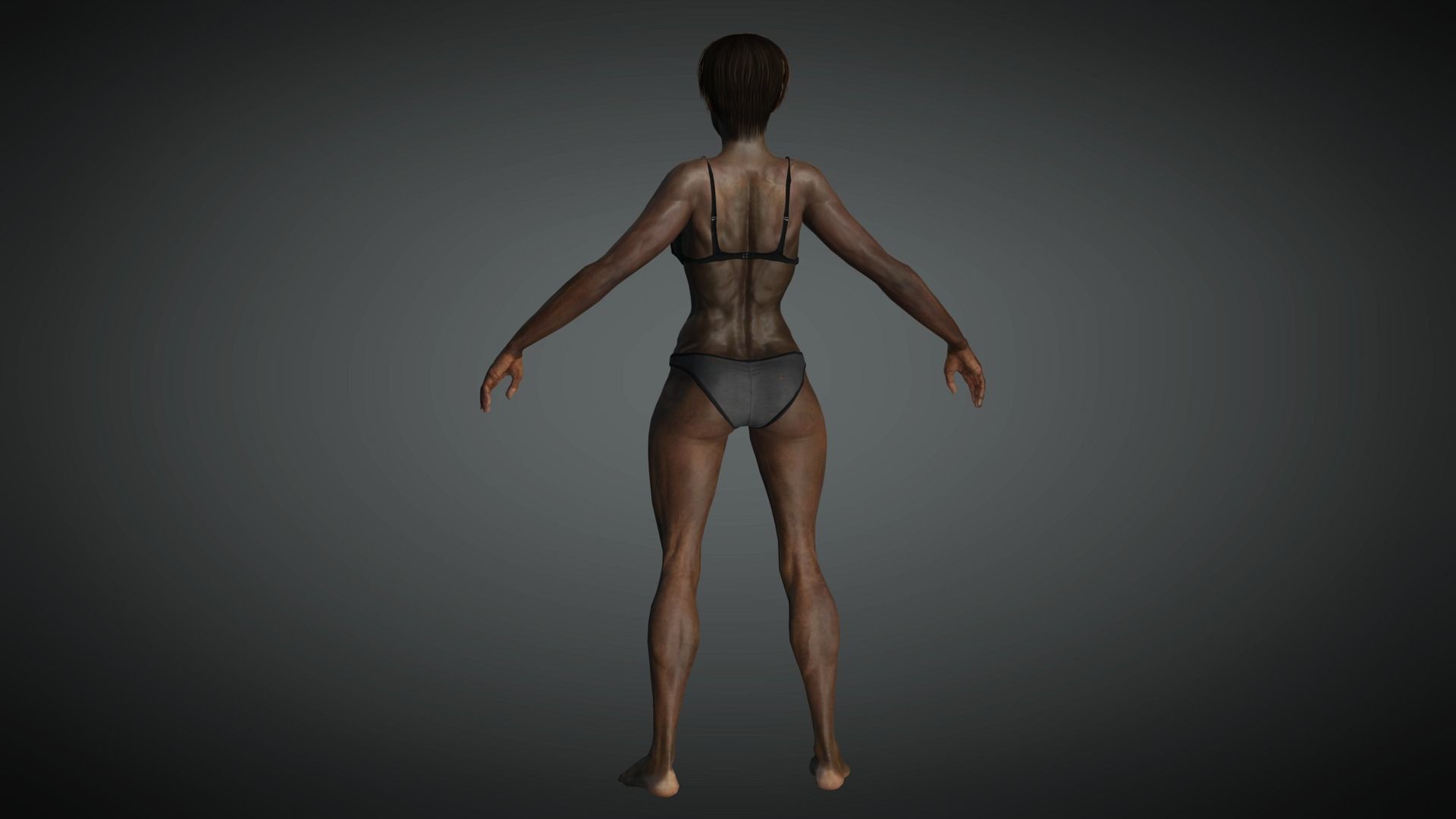 AAA Apocalypse Female Character 02 Low-poly 3D model_10