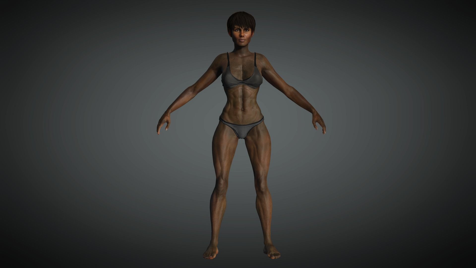 AAA Apocalypse Female Character 02 Low-poly 3D model_5