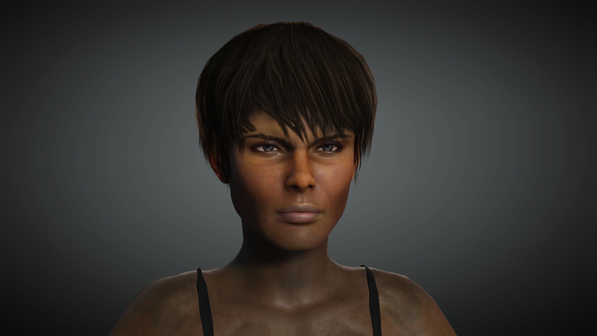 AAA Apocalypse Female Character 02 Low-poly 3D model_17