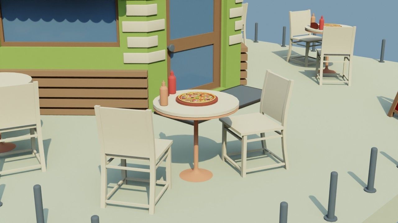 Five Stores of High Quality Low-poly 3D model_6