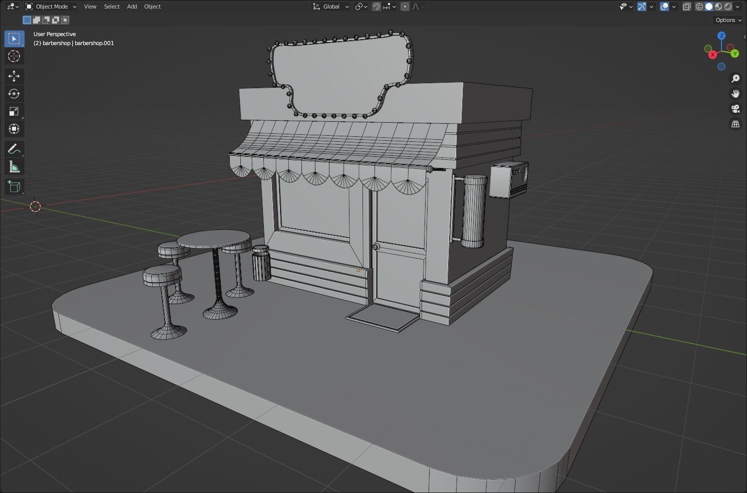 Five Stores of High Quality Low-poly 3D model_15