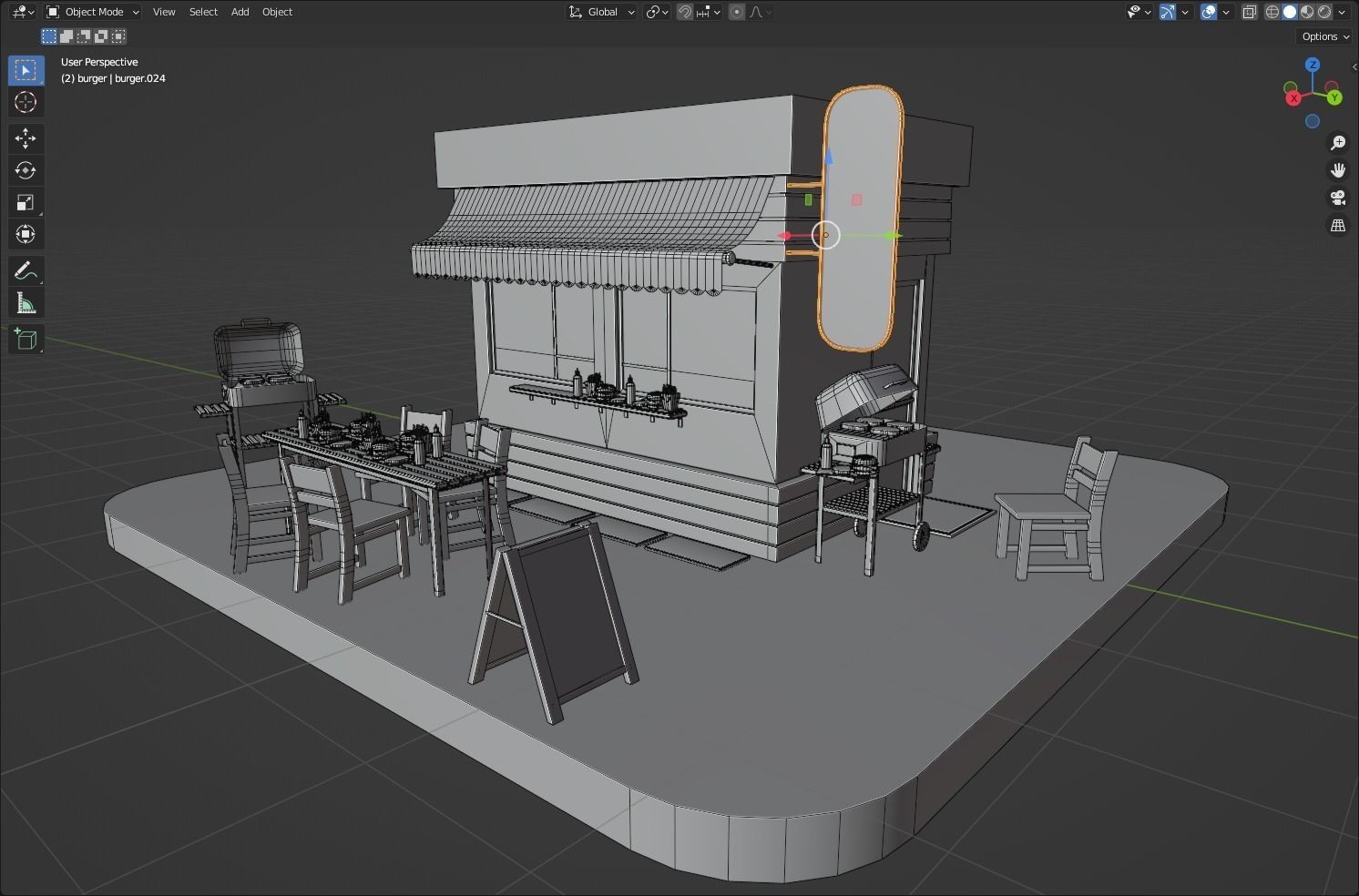 Five Stores of High Quality Low-poly 3D model_4