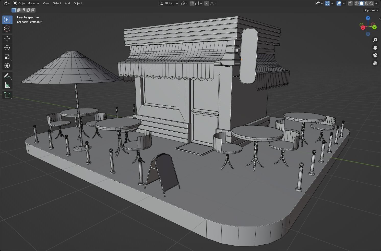 Five Stores of High Quality Low-poly 3D model_9