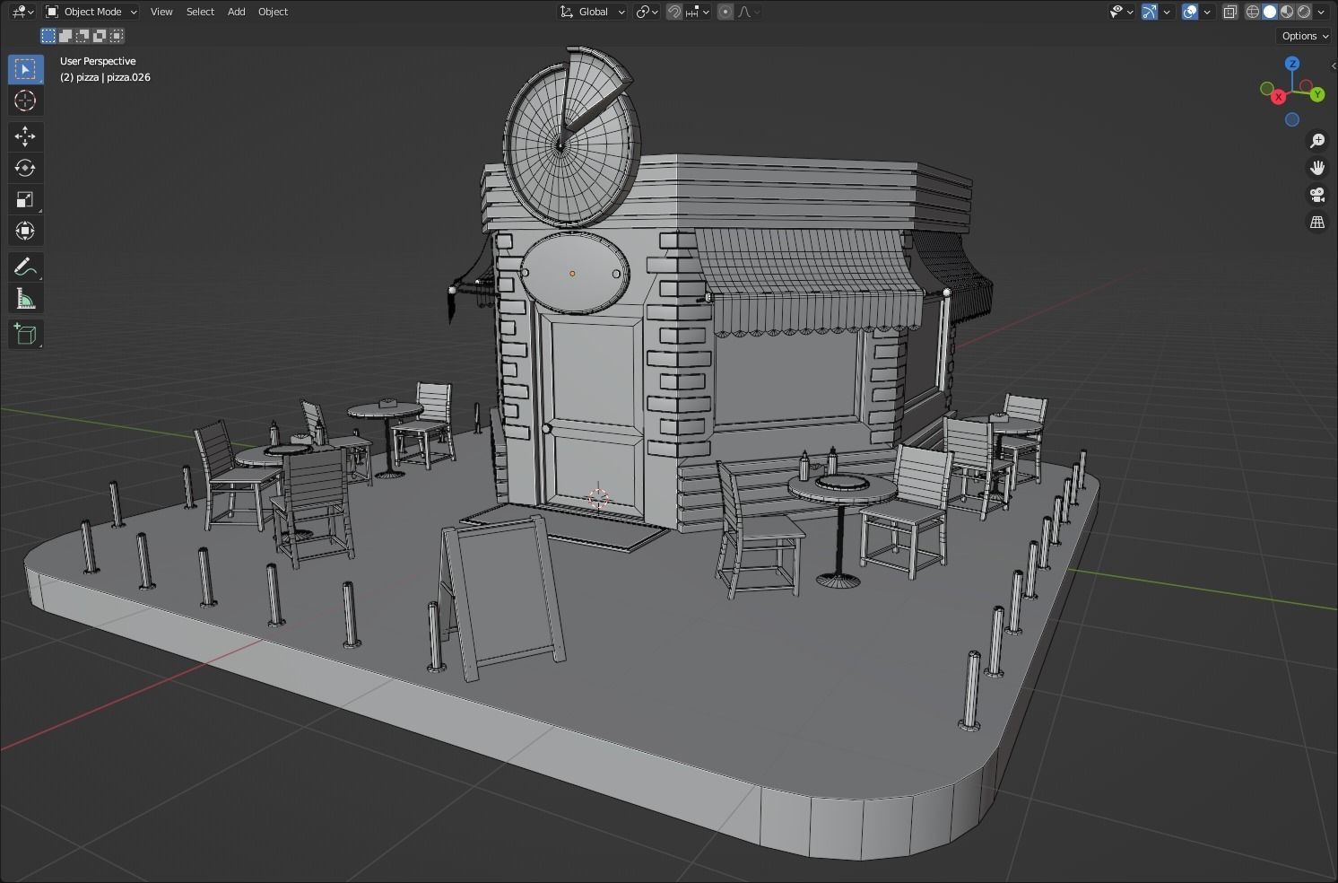 Five Stores of High Quality Low-poly 3D model_7