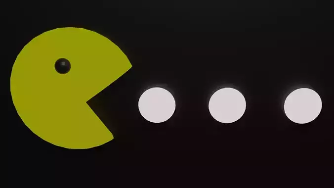 3D model Pac-Man Game Board Low-poly 3D model