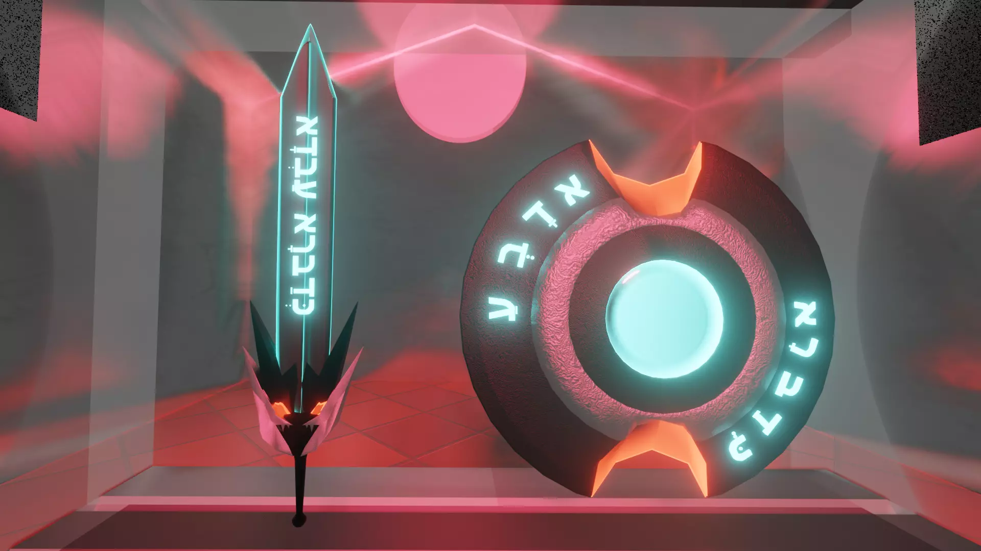 Elder Sword Crown and Shield Low-poly 3D model