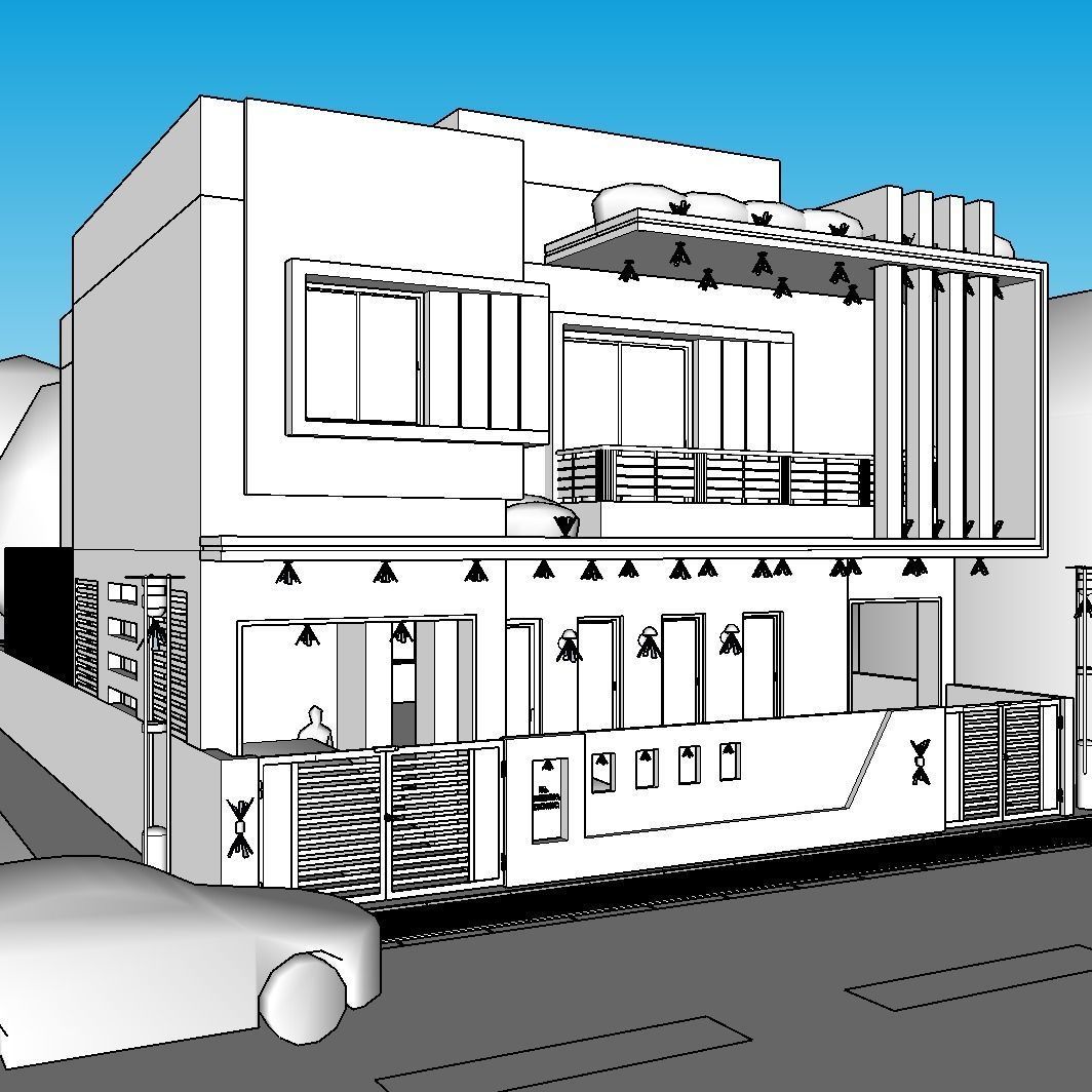 Exterior Design Render - Sketchup - Enscape 3D model 3D model_9