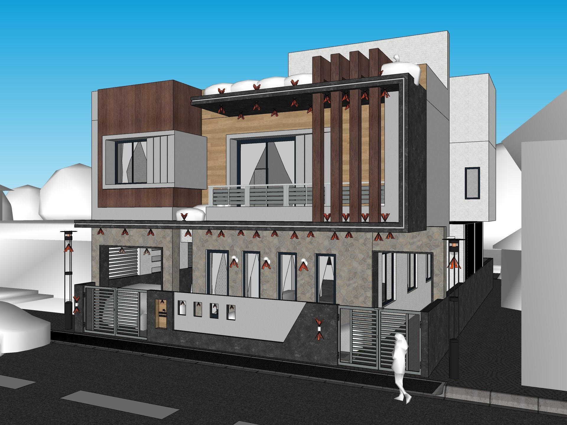 Exterior Design Render - Sketchup - Enscape 3D model 3D model_5