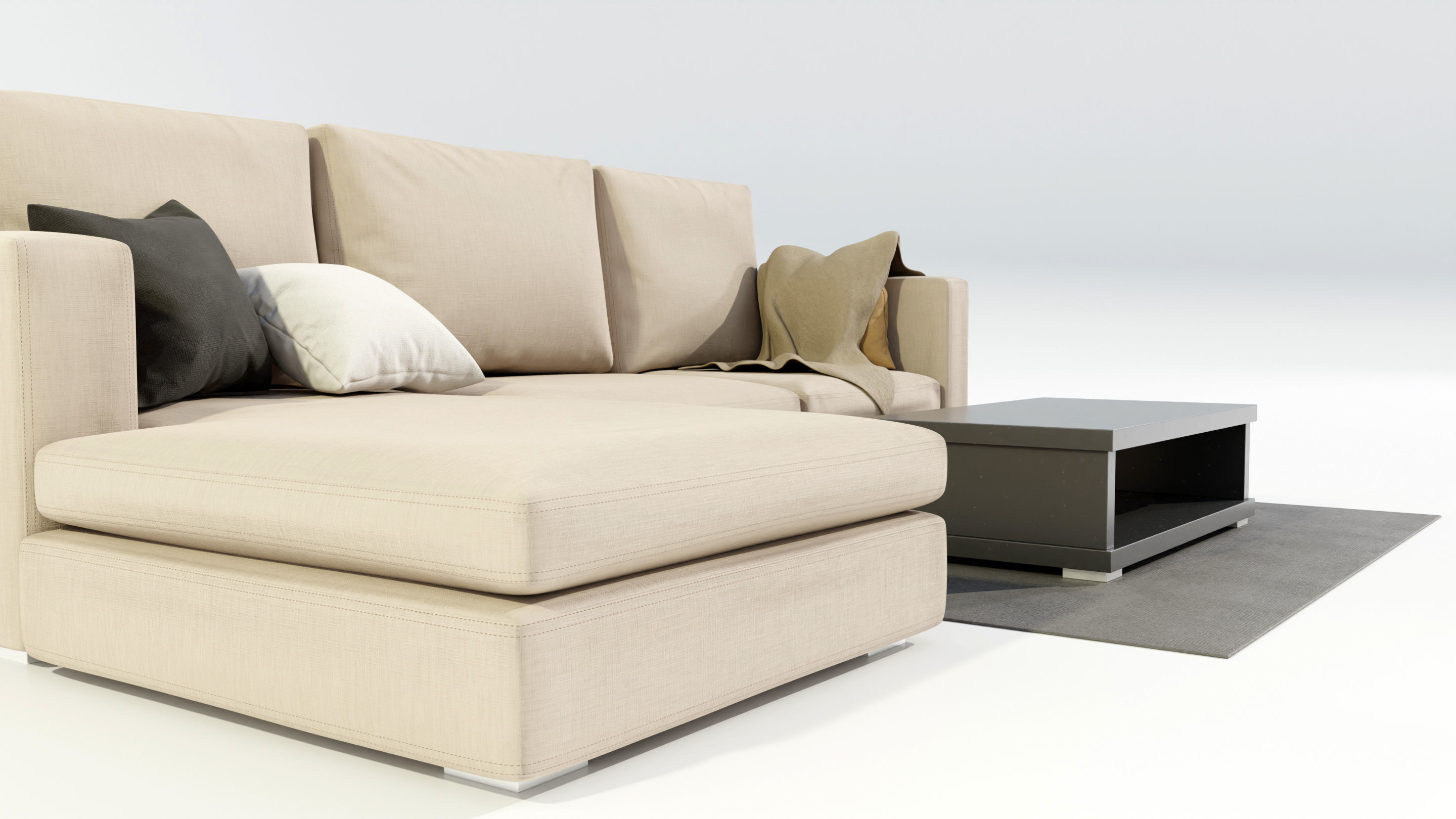  Couch and Coffee Table 3D model_9