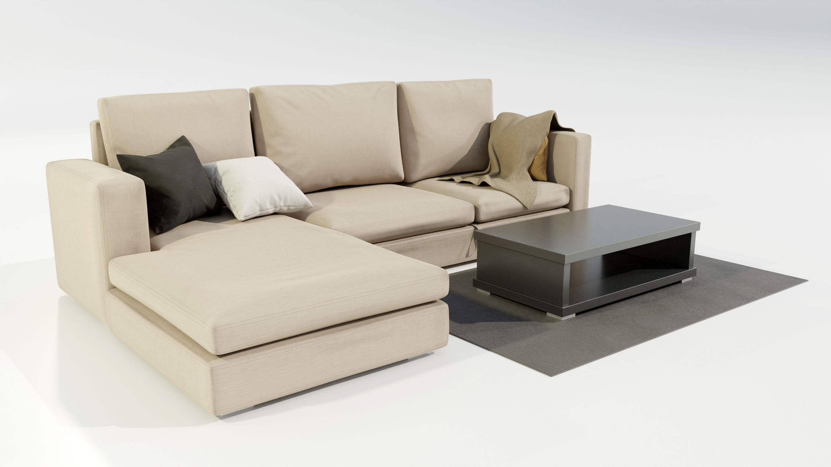  Couch and Coffee Table 3D model_6