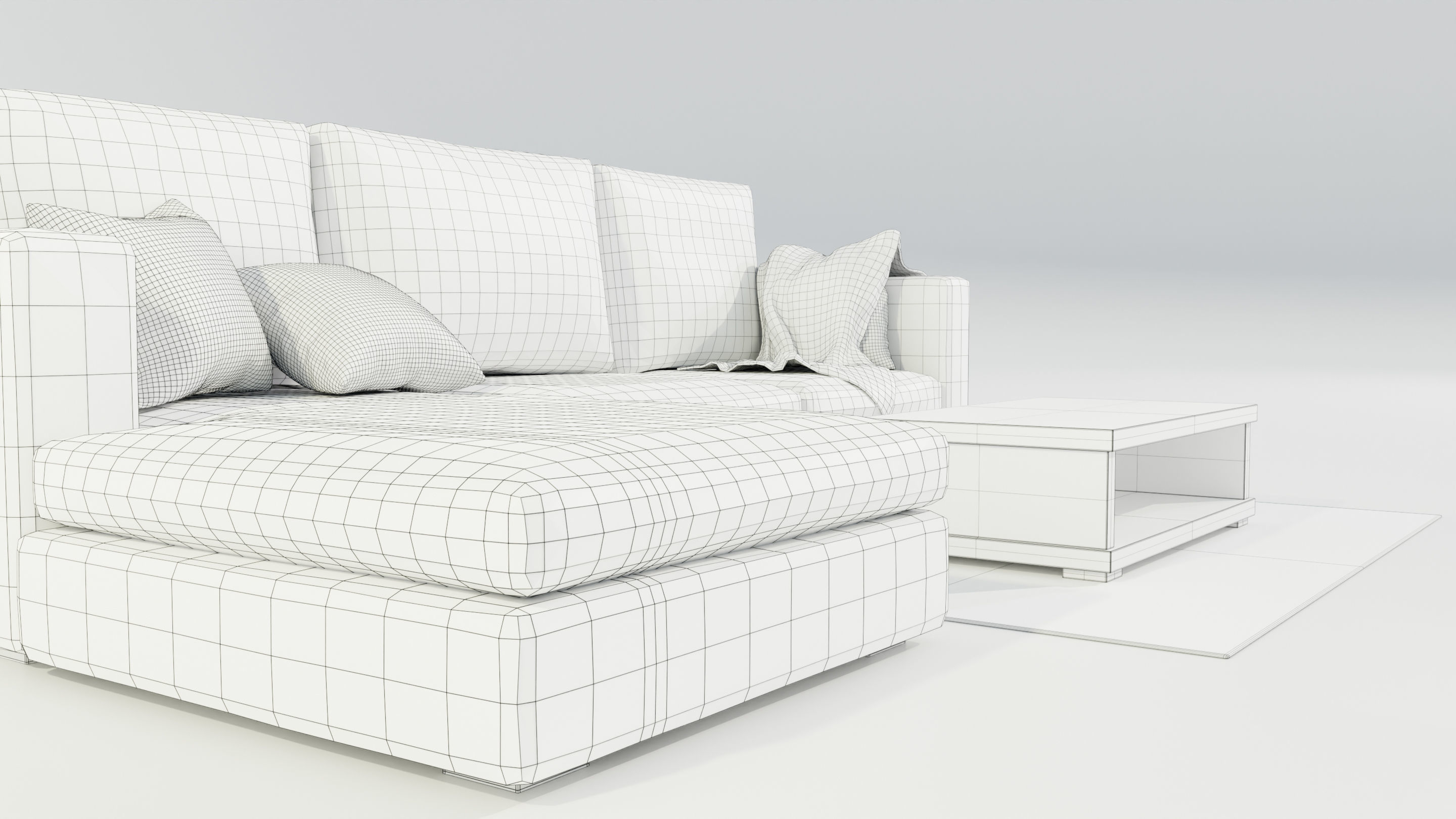  Couch and Coffee Table 3D model_19