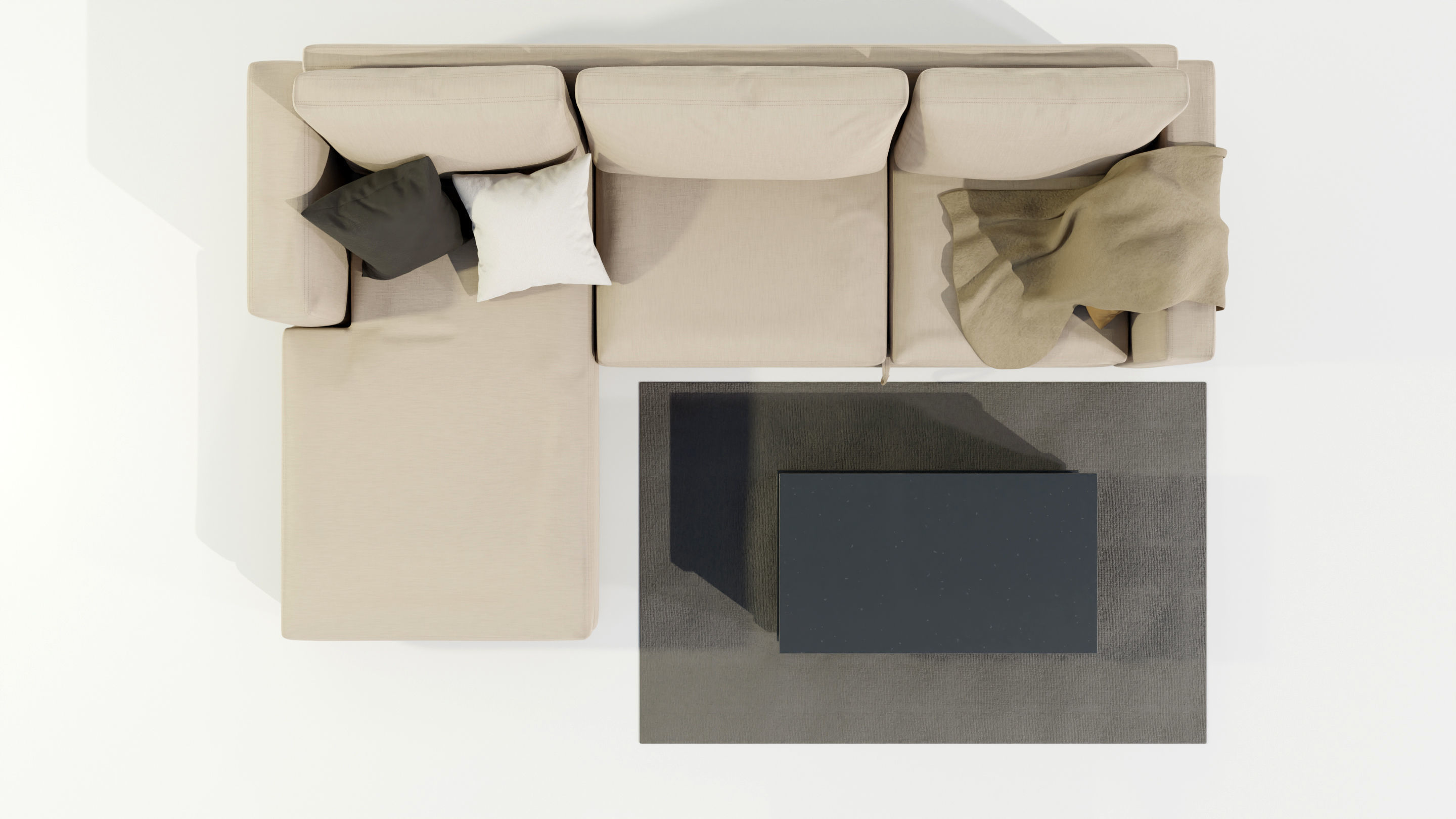  Couch and Coffee Table 3D model_10