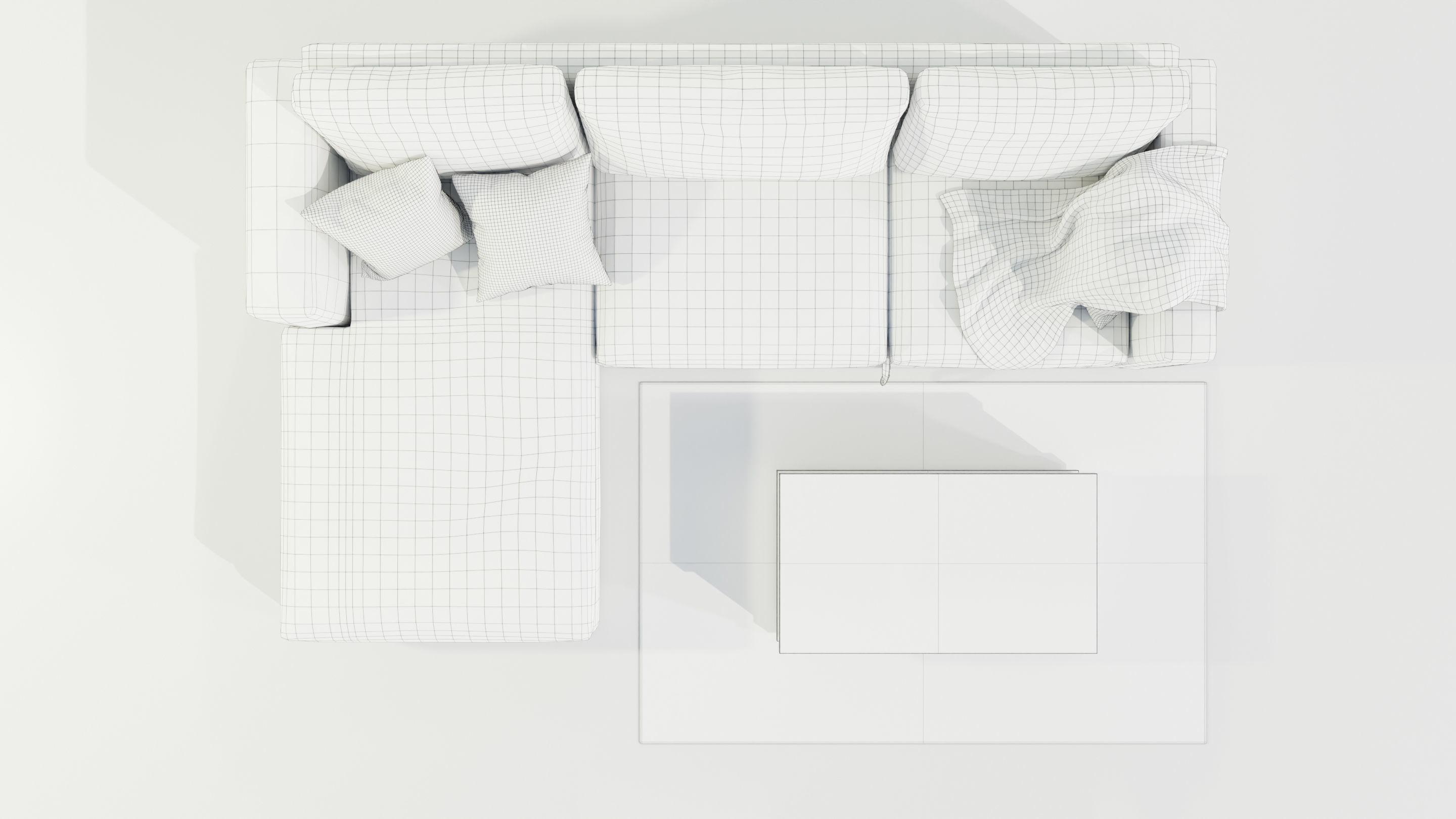  Couch and Coffee Table 3D model_20