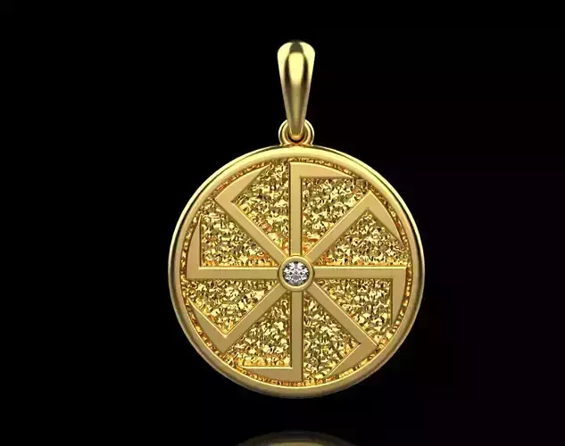 pendant with Kolovrat and diamond