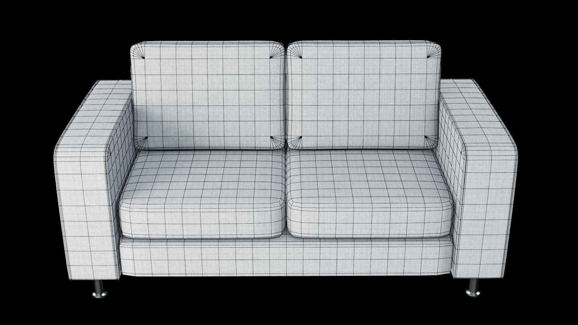 Indivi Modern Two Seater Sofa 3D model_10
