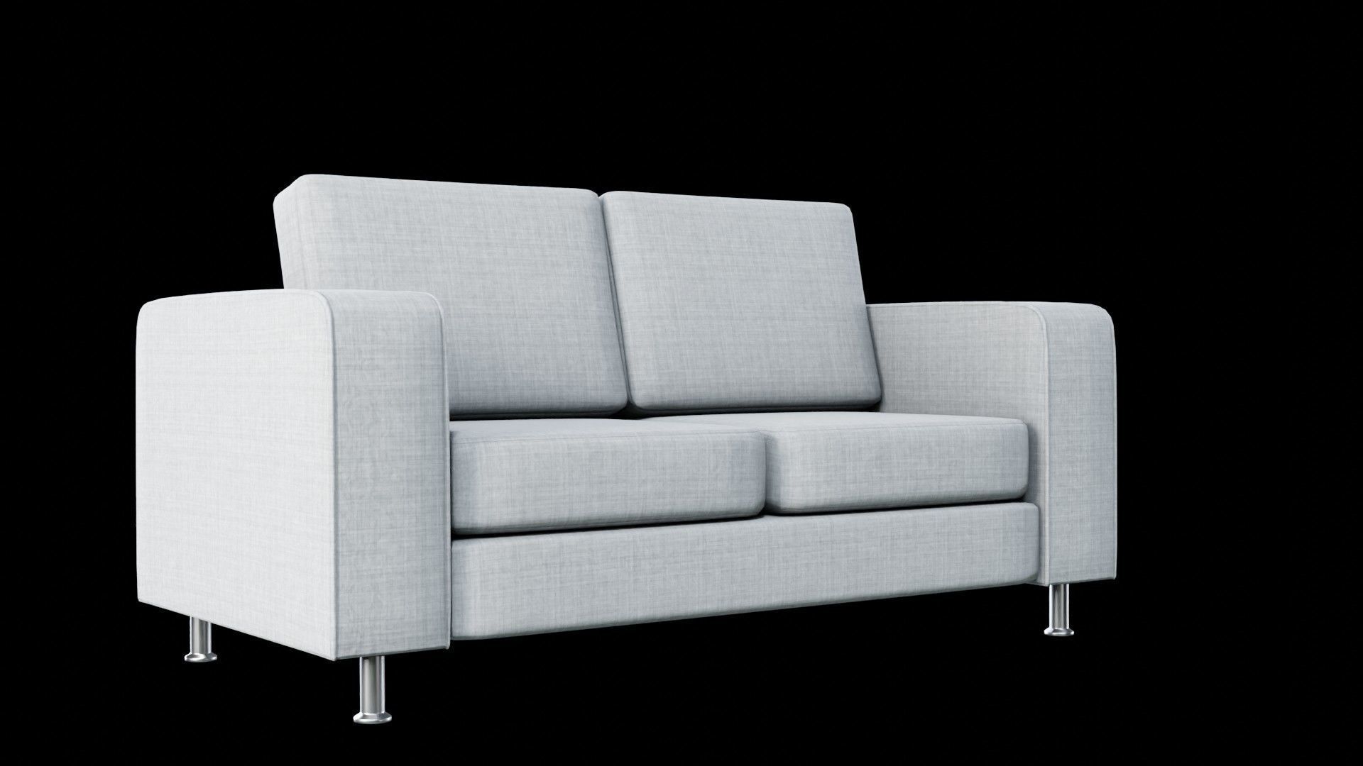 Indivi Modern Two Seater Sofa 3D model_1