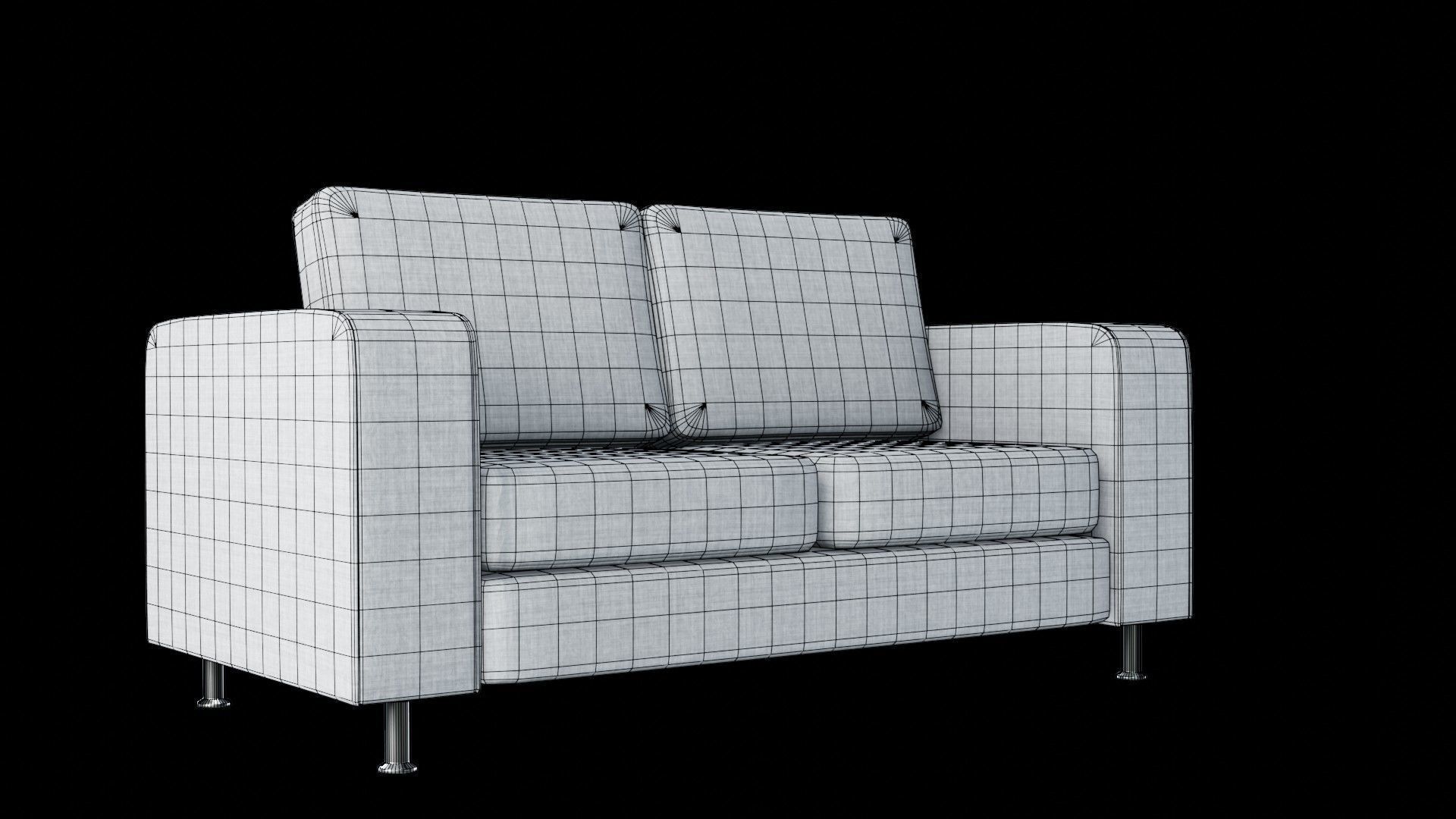 Indivi Modern Two Seater Sofa 3D model_7