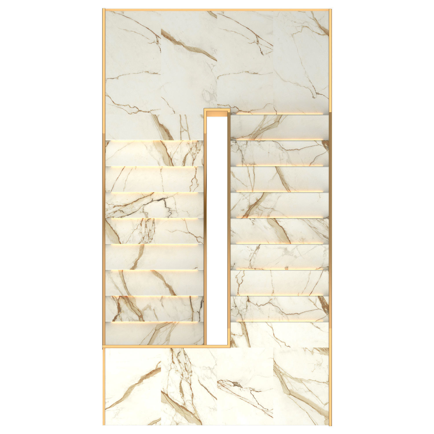 Modern luxury staircase 3D model_4