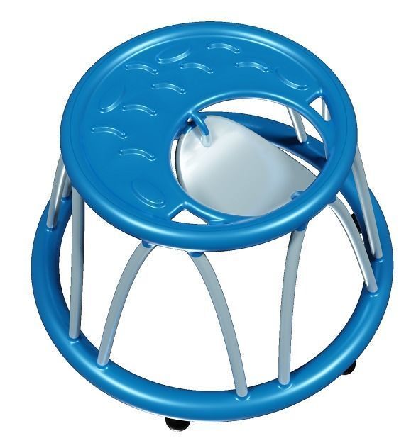 Classic Baby Walker Low-poly 3D model_1