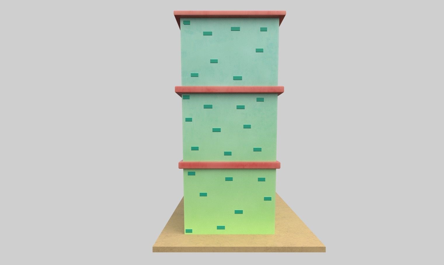 Cartoon Building Low Poly Game Ready Low-poly 3D model_7