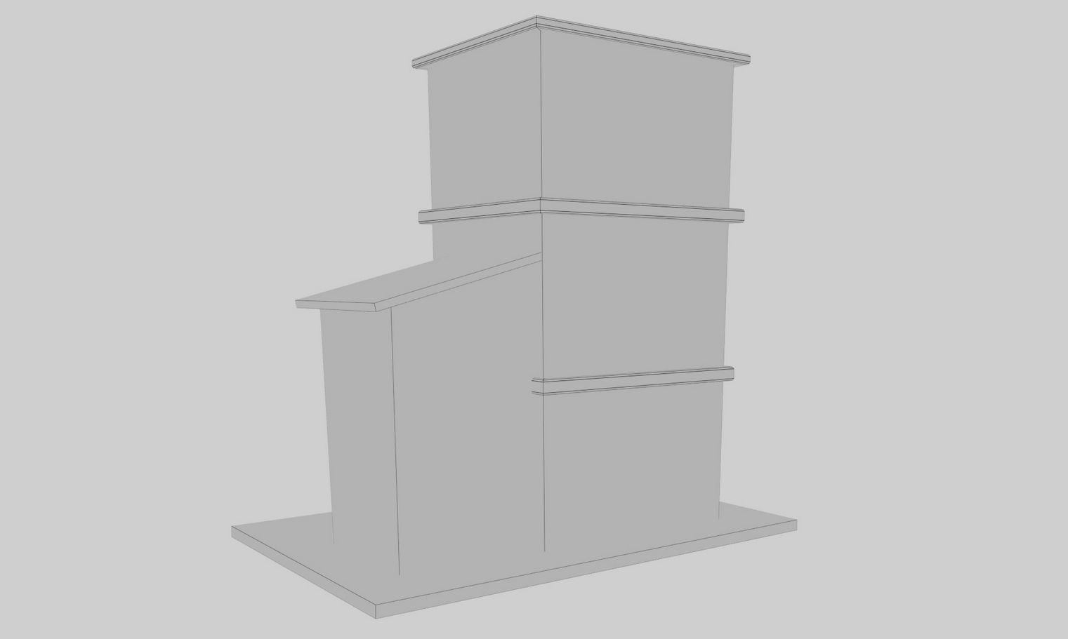 Cartoon Building Low Poly Game Ready Low-poly 3D model_12