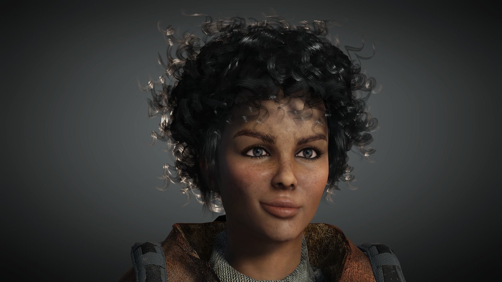 AAA Apocalypse Female Character 01 Low-poly 3D model_11