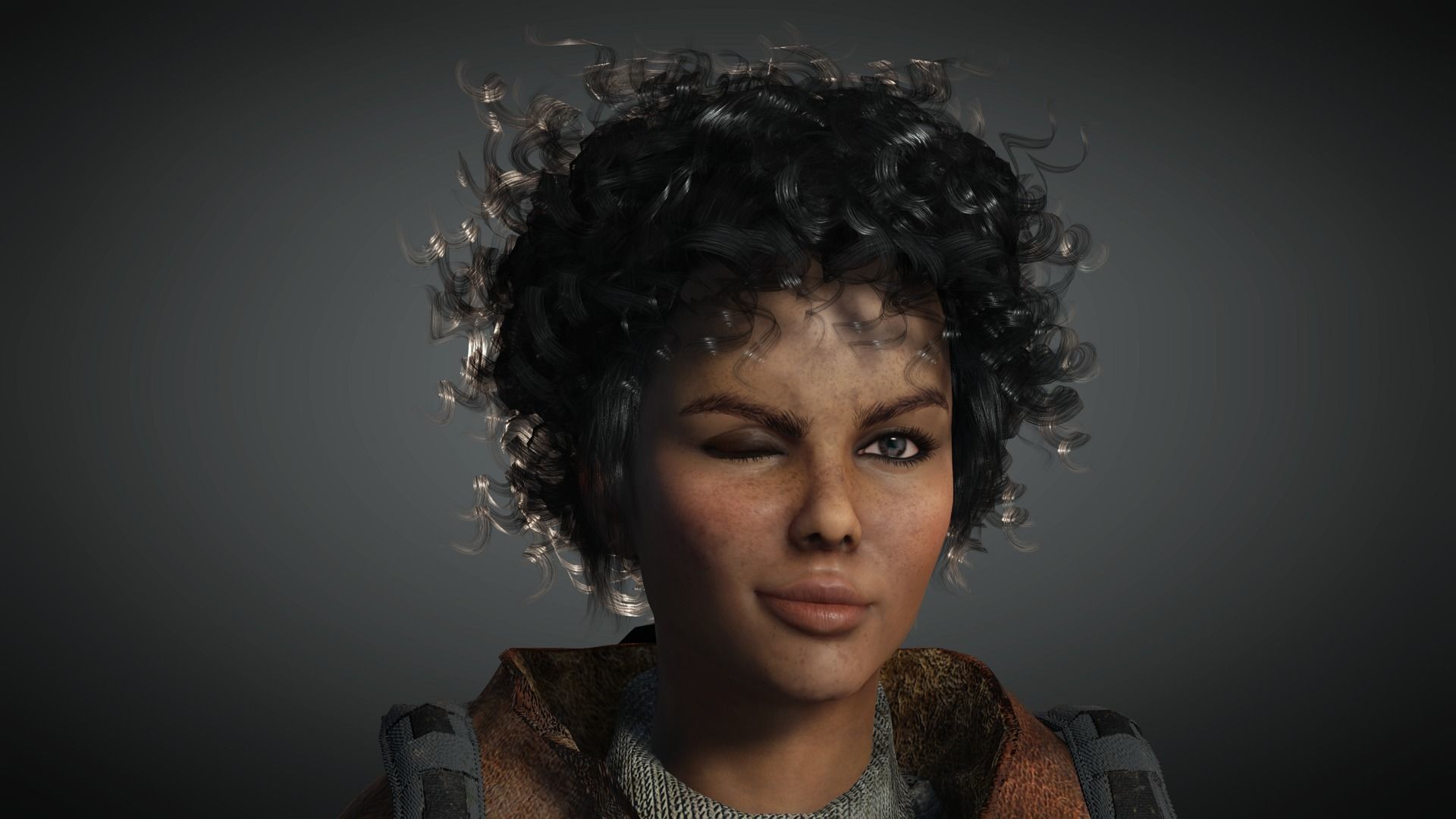 AAA Apocalypse Female Character 01 Low-poly 3D model_14