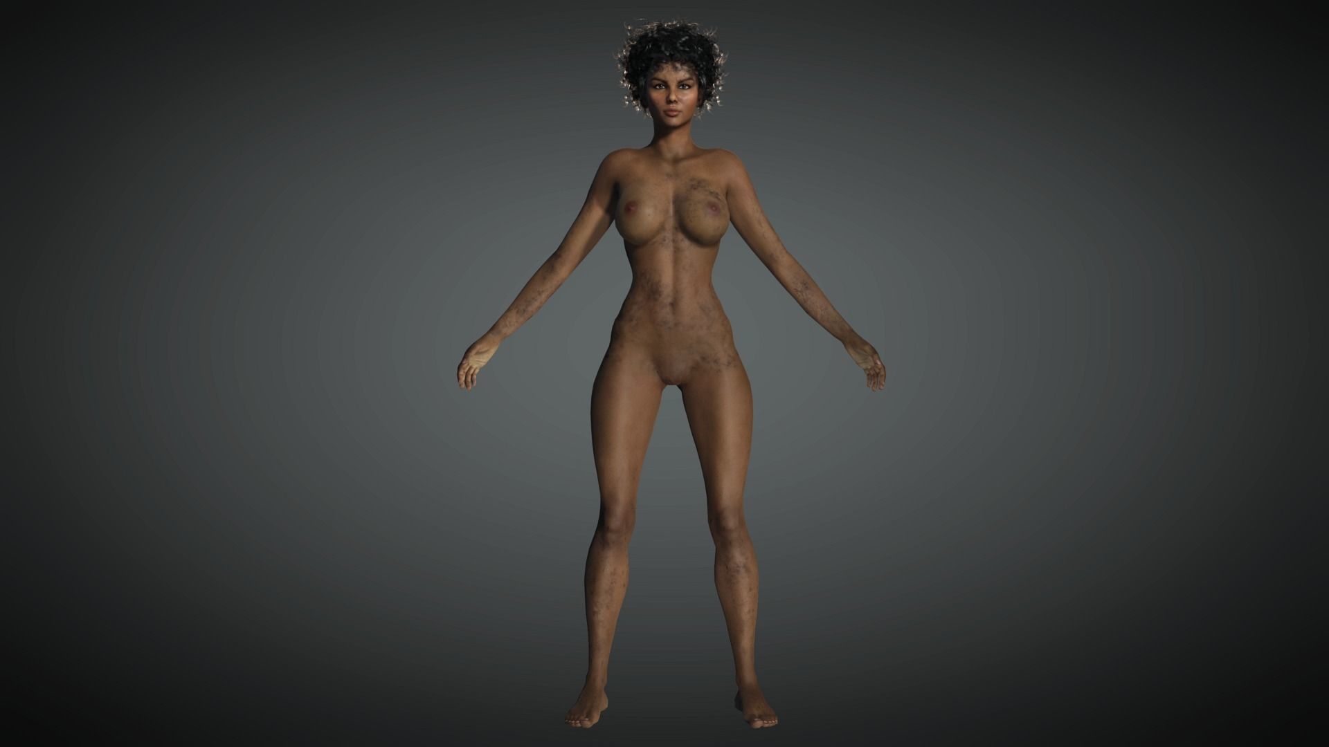 AAA Apocalypse Female Character 01 Low-poly 3D model_3