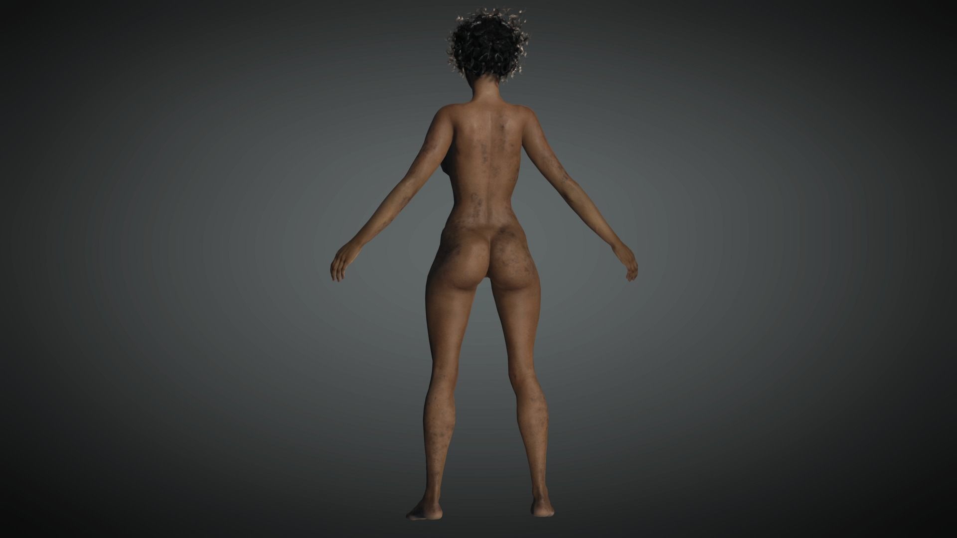 AAA Apocalypse Female Character 01 Low-poly 3D model_7