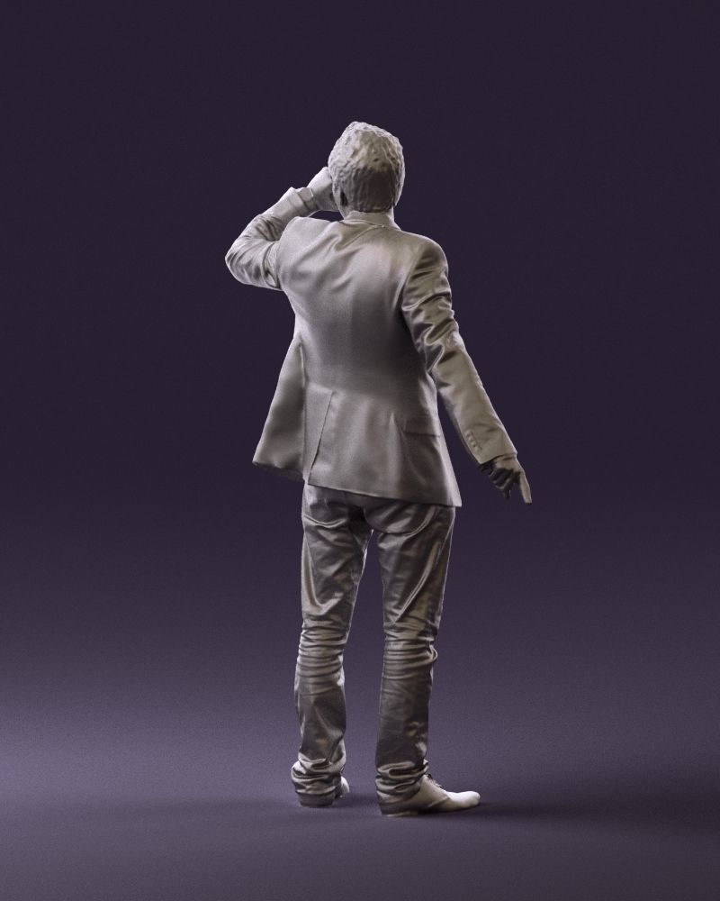 Man singing in microphone 0624 3D Print Ready 3D print model_19