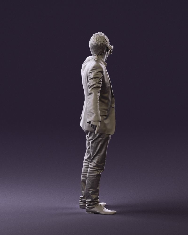 Man singing in microphone 0624 3D Print Ready 3D print model_16