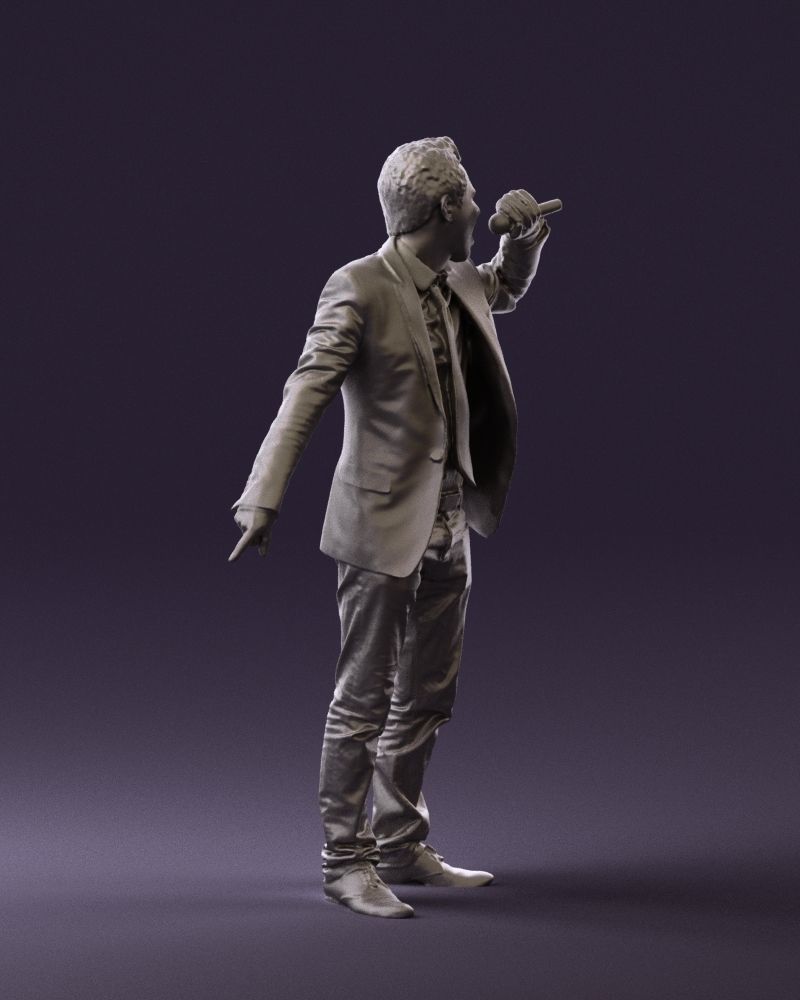 Man singing in microphone 0624 3D Print Ready 3D print model_13