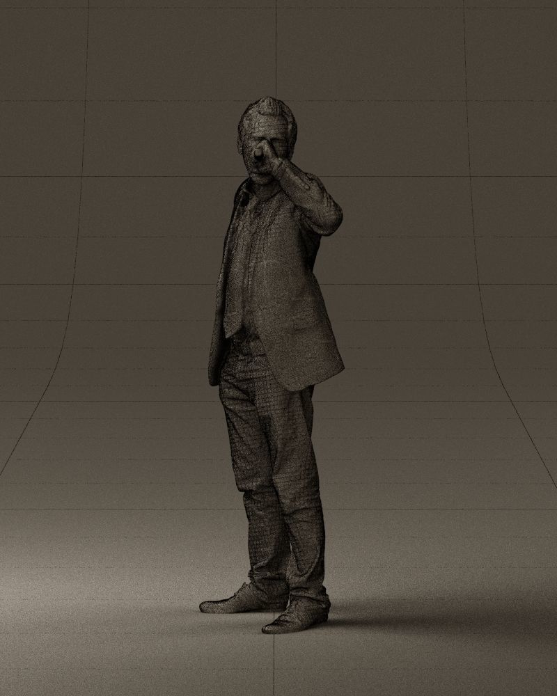 Man singing in microphone 0624 3D Print Ready 3D print model_32