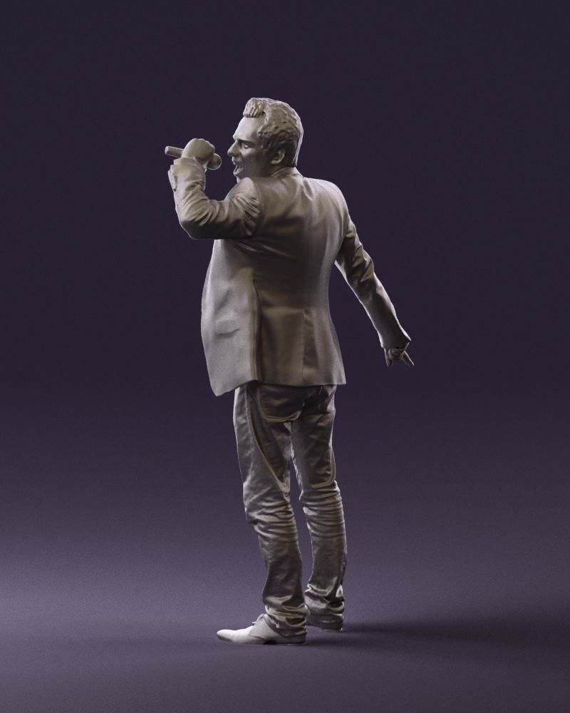 Man singing in microphone 0624 3D Print Ready 3D print model_25