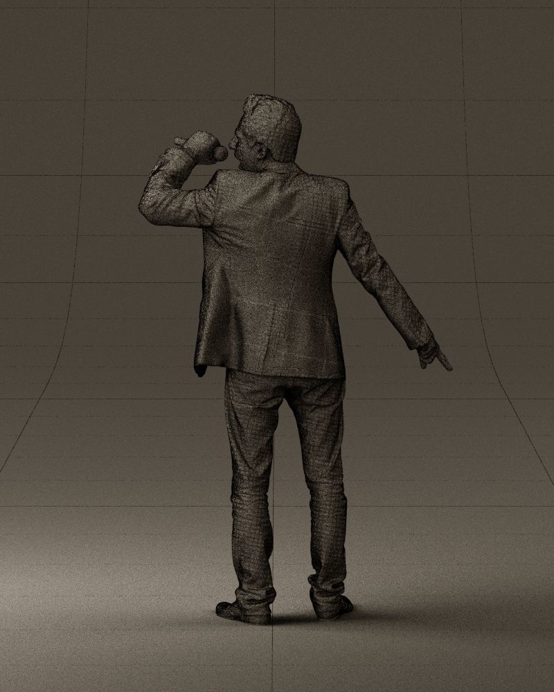 Man singing in microphone 0624 3D Print Ready 3D print model_23